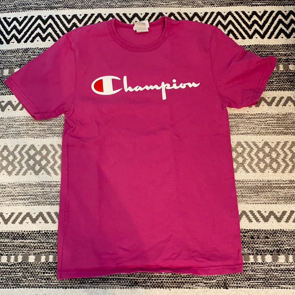 Pink Champion shirt; worn a few times.